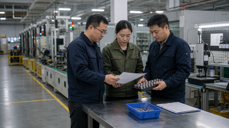 制造企业生产调度会议与质量追溯相关的企业现场配图