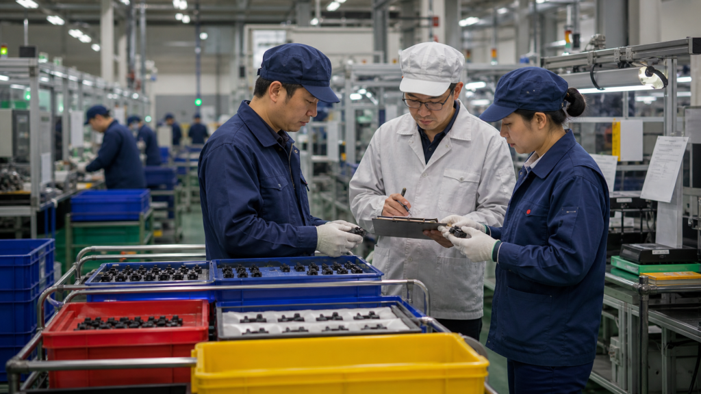 制造企业生产调度会议与智能制造相关的企业现场配图